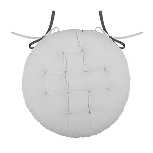 Stof Duo galette chaise gris perle 38x38 cm coton