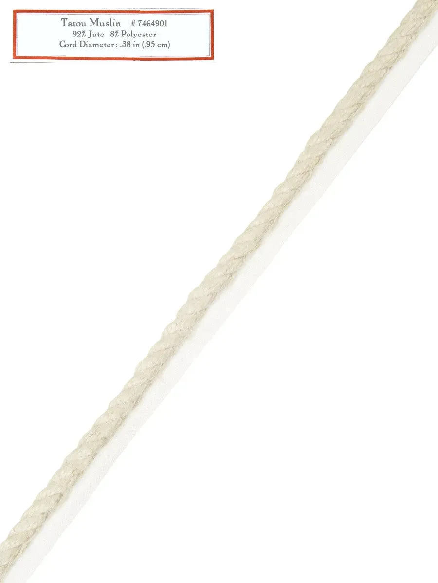 French General Tatou Muslin galon décoratif 10 mm au mètre