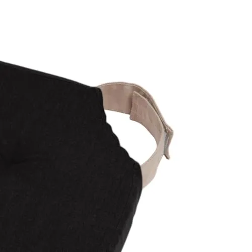 STOF Duo galette de chaise 38x38 noir lin coton