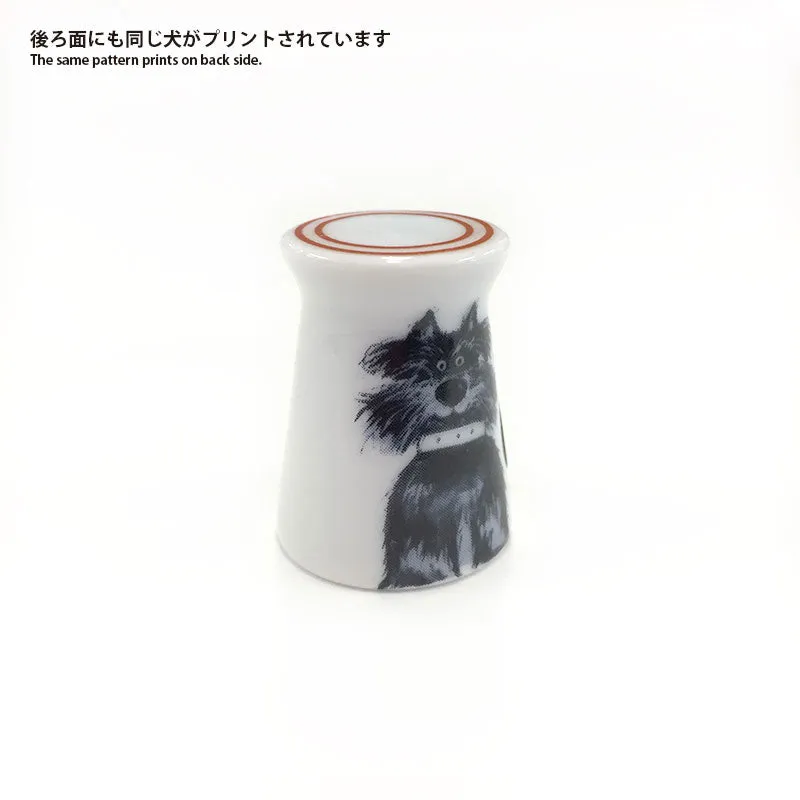 Yoko Saito Arita dé à coudre porcelaine chien