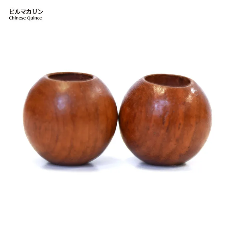 Yoko Saito JTWT-20 perle bois cordon lot de 2 marron