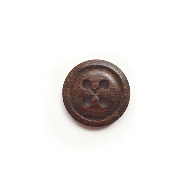 Yoko Saito bouton bois 4 trous 23 mm naturel