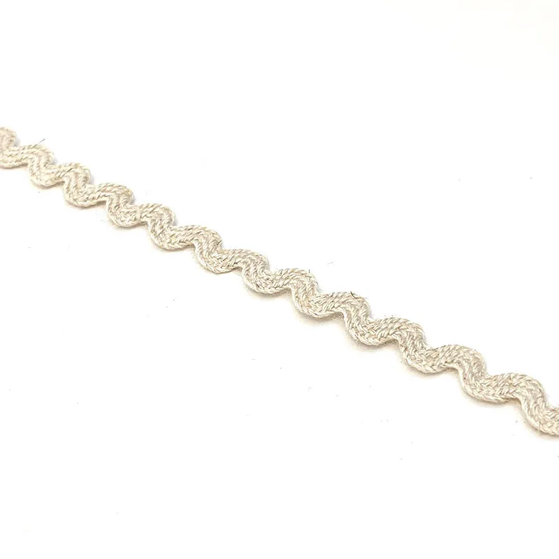Yoko Saito ruban Yamamichi lin 8 mm zigzag naturel