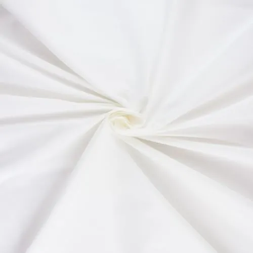 Tissushop Cretonne tissu coton blanc uni 150 cm au mètre