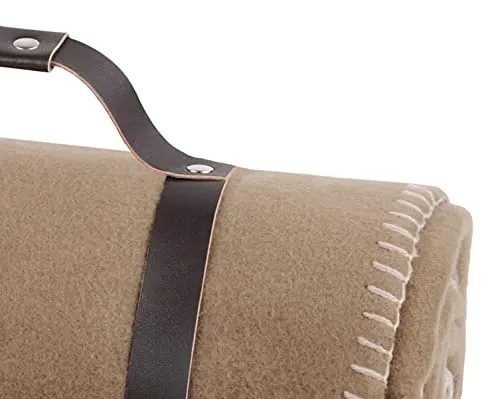 Stof Dawson plaid polaire 130x150 cm taupe chaud
