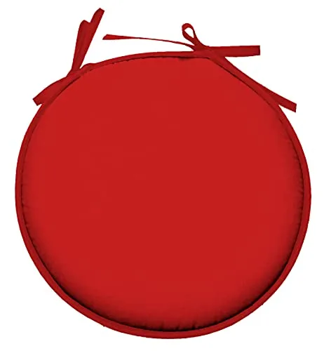 STOF Nelson galette de chaise ronde Ø40 cm rouge polyester