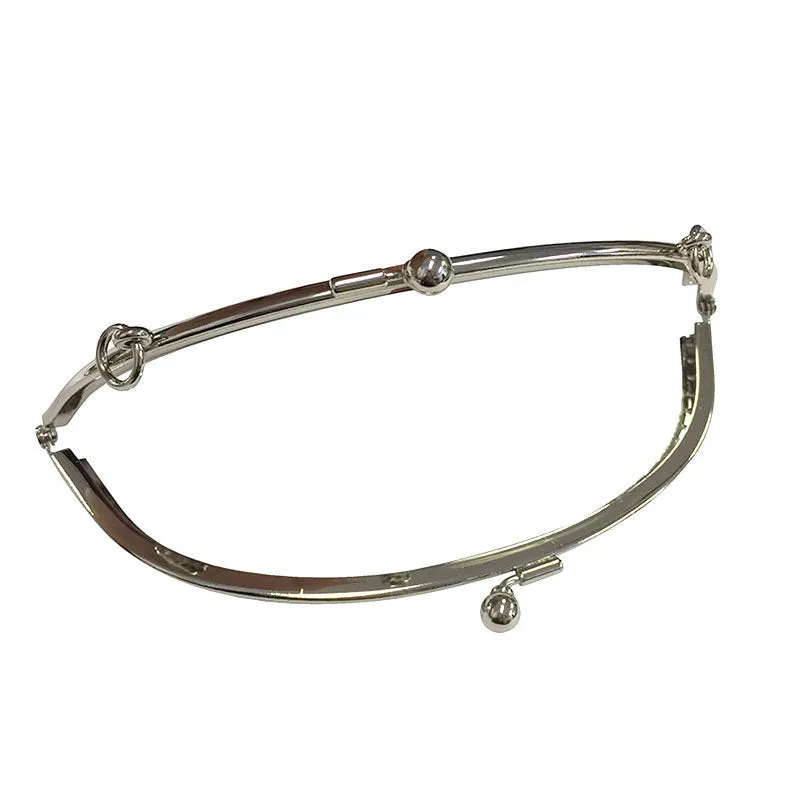 Yoko Saito fermoir sac boule bois argenté 15,5 cm à coudre